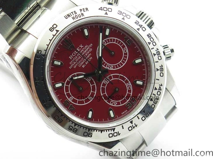 MiroTime 0116 Daytona 116520 SS UBF Best Edition Red Stick Markers Dial on SS Bracelet A Reliable 2951